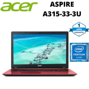PORTATIL ACER ASPIRE A315-33-3U PENTIUM N3710 1.6GHz 4GB RAM 1TB 15.6 “(1366×768) ROJO