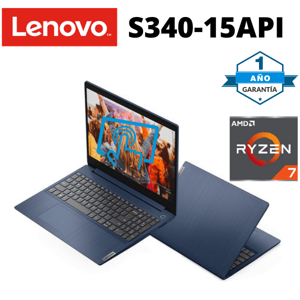 Lenovo IdeaPad S340 Ordenador portátil, AMD Ryzen 7 3700U, 8 GB de RAM, SSD  de 256 GB, Windows 10 Home de 64 bits (81NC001GUS)