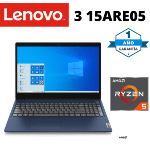 LAPTOP LENOVO 3 15ARE05 AMD RYZEN 5 4500U 2.38GHz 8GB RAM 512GB SSD 15.6 “(1920×1080) ABYSS AZUL FRANCES