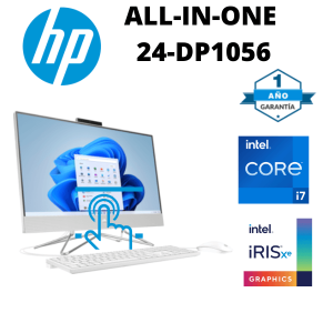 HP ALL IN ONE 24-DP1056 CORE i7 1165G7 2.8GHz 16GB RAM 1TB + 256GB SSD PANTALLA TÁCTIL 23,8″ (1920 x 1080) PLATA NATURAL ONCEAVA GENERACION.