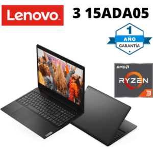 LAPTOP LENOVO 3 15ADA05 AMD RYZEN 3 3250U DE 2,6 GHz 4GB RAM 128GB SSD 15,6 “(1366 x 768) NEGRO