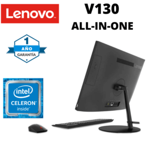 LENOVO ALL IN ONE V130 CELERON J4025 DE DOBLE NUCLEO 2,0 GHz, 4GB RAM 1TB 19,5″(1600×900) DVD-RW NEGRO
