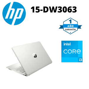 LAPTOP HP 15-DW3063 CORE i3 1115G4 3.0GHz 8GB RAM 128GB SSD 15.6″ (1366×768), NATURAL SILVER ONCEAVA GENERACION
