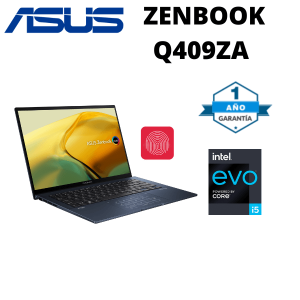 LAPTOP ASUS ZENBOOK Q409ZA CORE I5-1240P 8GB RAM 256GB SSD 14″ 2.8K OLED (2880X1800), PONDER BLUE DOCEAVA GENERACION